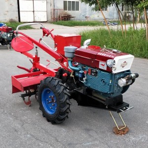 Agriculture machinery equipment 20hp diesel farm walking tractors with rotary tillage machine