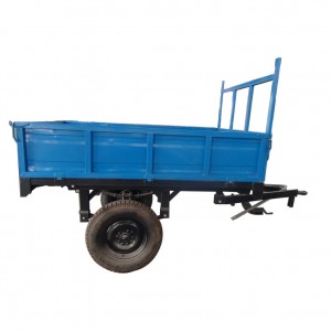 Agricultural farm tractor mounted tipping trailer