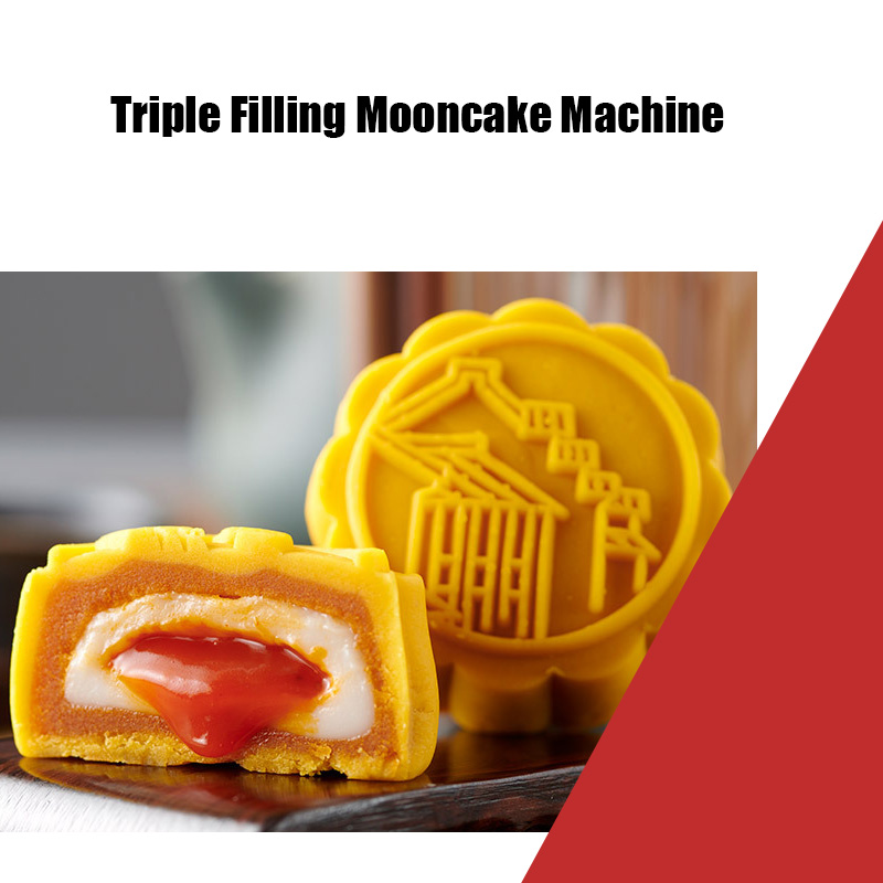 chinese triple filling mooncake machine