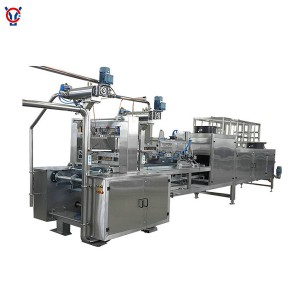 Depositing and die forming type hard candy making machine