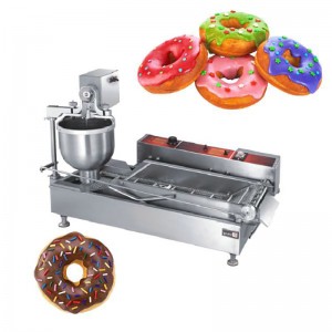 Cake type and yeast raised donut extruder and frying machine