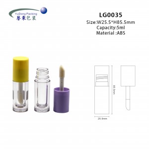 Big Brush Applicator Lip Gloss Packaging