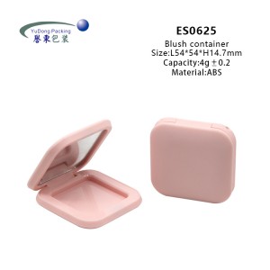 4g Pink Blush Box With Mirror Cosmetic Packaging