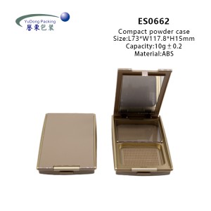 Flip-top Design 10g Compact Powder Case With Mirror Cosmetic Packaging