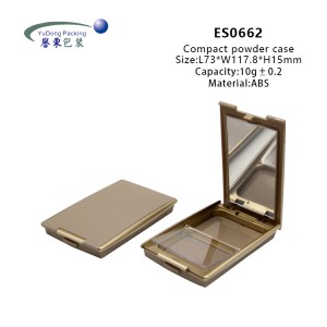 Flip-top Design 10g Compact Powder Case With Mirror Cosmetic Packaging