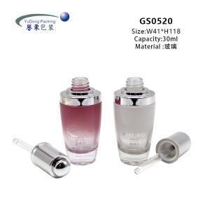 30ml Wholesale Flat Shoulder Glass Press Dropper Essential Oil Dropper Bottle
