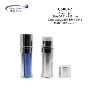 Empty Cosmetic Plastic Two-Bottle Design Bottles Airless Pump Bottles For Skincare