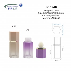2023 Purple Gold Color Wholesale 6ml Empty Lip Gloss Tubes Luxury