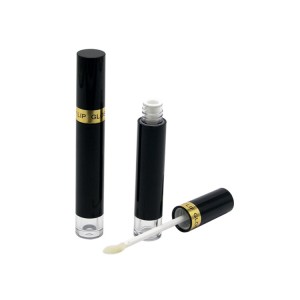 Wholesale Clear Empty Custom Logo 4ml Black Lip Gloss Tubes Cosmetic Packaging