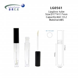 Empty Lip Gloss Custom Label 4ml Black Lip Gloss Tubes 2023 Cosmetic Packaging