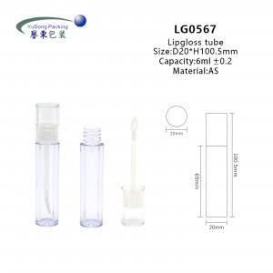 Fashion Clear 6ml Lip Gloss Tubes Cosmetic Packaging