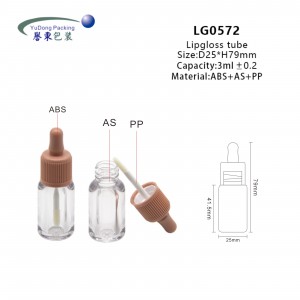 Cute Feeding Bottle 3ml Clear Glass Lip Gloss Tubes 2023 Cosmetic Packaging