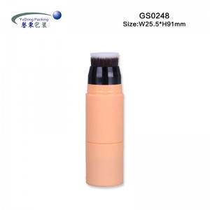 Pink foundation stick container with brush