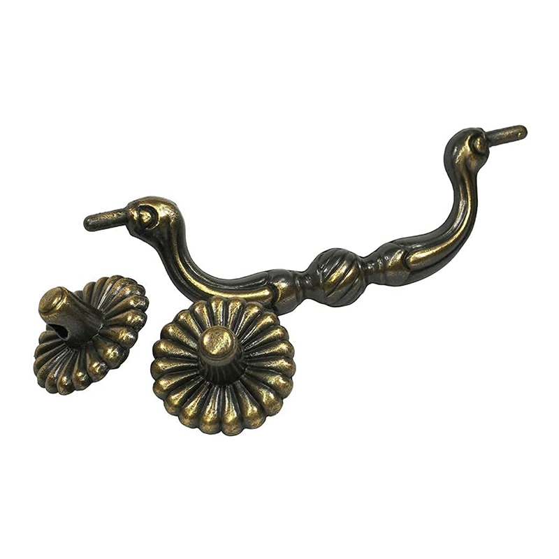 Wholesale Antique Brass Plated Drawer Handle Zinc Alloy Two hole  Manufacturer and Supplier