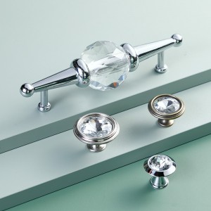 Crystal Cabinet Handle For Kitchen Furniture Custom Size And Colors Drawer Pull Knobs Furniture Handles
