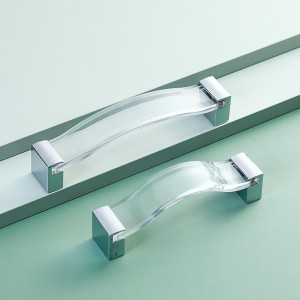 Excellent hand touch feeling Acrylic Cabinet Pull Door Handle Easy for installation