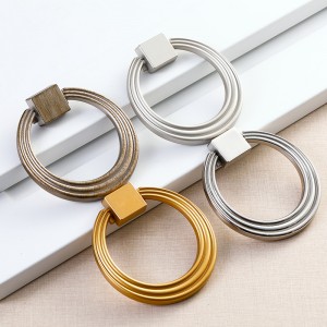 Good quality Modern Dresser Knobs - OEM Round Zinc Alloy Cabinet Handle , Furniture Drawer Ring Pull Handles – Yu Hung