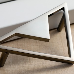 Customized furniture drawer handle, zinc alloy triangular drawer handle