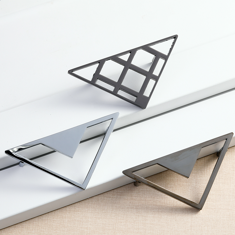 Best-Selling Decorative Cabinet Hardware - Customized furniture drawer handle, zinc alloy triangular drawer handle – Yu Hung