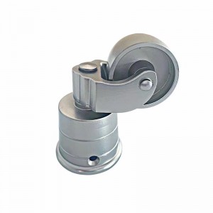 Zinc Alloy Solid Brass Swivel Wheels Small Chrome Furniture Castor Piano Caster With Cups
