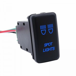 Blue LED Light Rocker Switch Fog Push Button For Toyota