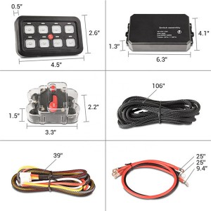 Multiple Light Controller 8 Gang Switch Touch Panel for Car Boat or Rv
