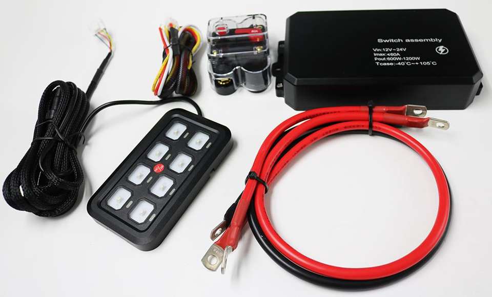 OEM Universal Automotive Off Road Lights 4×4 12V 24V 8 Gang LED Switch  Panel With Circuit Control Box For Truck Manufacturer and Supplier