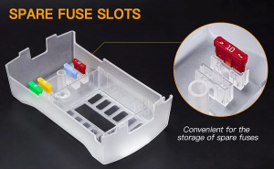 12 Circuit Fuse Holder ATC/ATO Fuse Block Panel with LED Indicator 300A 12 Way Fuse Box