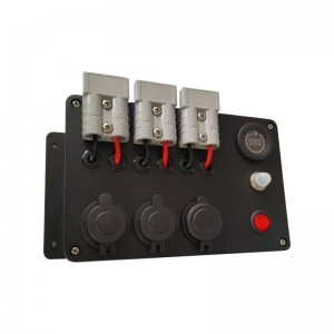 New Design factory supply LED switch panel 12V with function of car charger socket voltmeter connectors for Marine boat camper mobiles