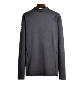 Factory direct Men’s Long Sleeve Top High quality Casual stand collar comfortable long-sleeved T-shirt for men