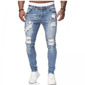 Jeans new fashion slim fit ripped men’s jeans