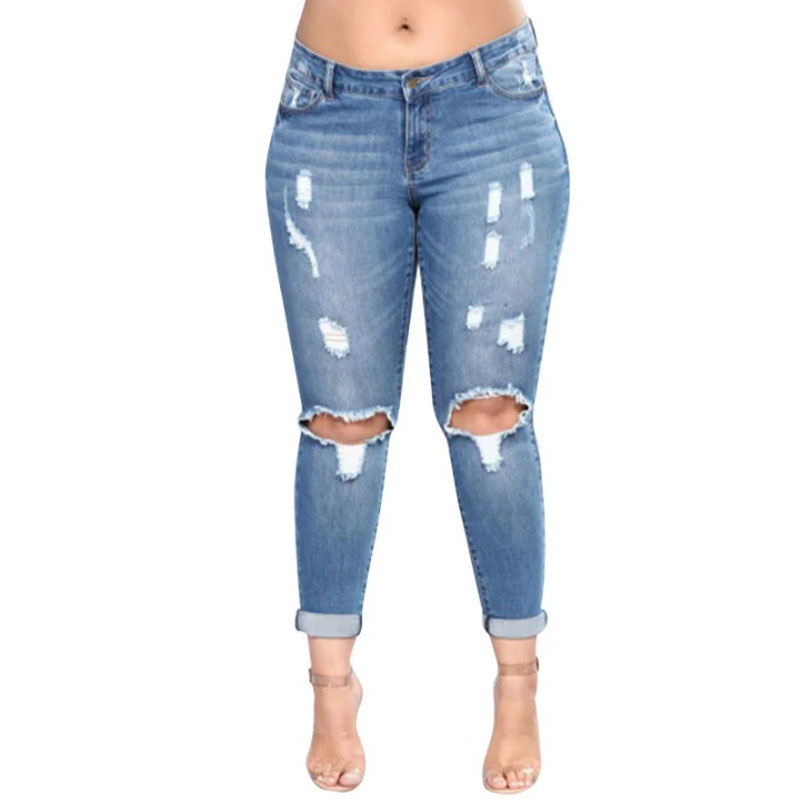 Customized Lady Pants Women Denim Jeans (5)