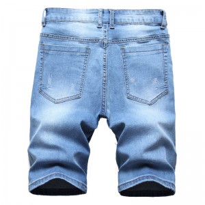 Fashion China factory custom wholesale made high quality handpainted graffiti ripped men’s shorts jeans