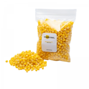 Granos de maíz amarillo dulce congelados