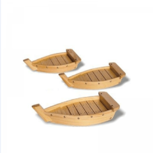 Wooden Sushi Boat Serving Tray Plate for Restaurant