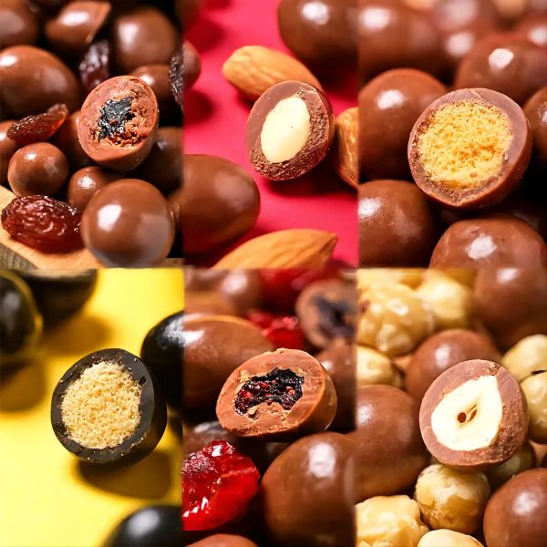 Yummeet high quality round mylikes crisp chocolat compound milk chocolates wholesale Featured Image