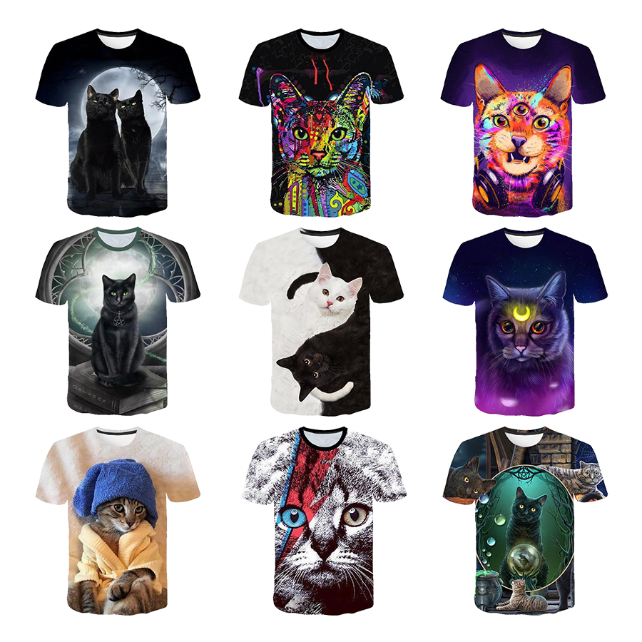 2022 New Cute Animal 3D Printed Shirt for Men Short Sleeve Summer Funny 3D Printing Shirt From Men Casual Fashion Tops