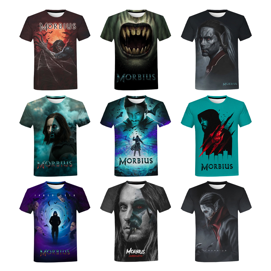 2022 Hot Hero Movies Morbius 3D Printed T Shirt For Men's Casual O-neck Male T-shirt From Men Short Sleeve Printing T Shirts