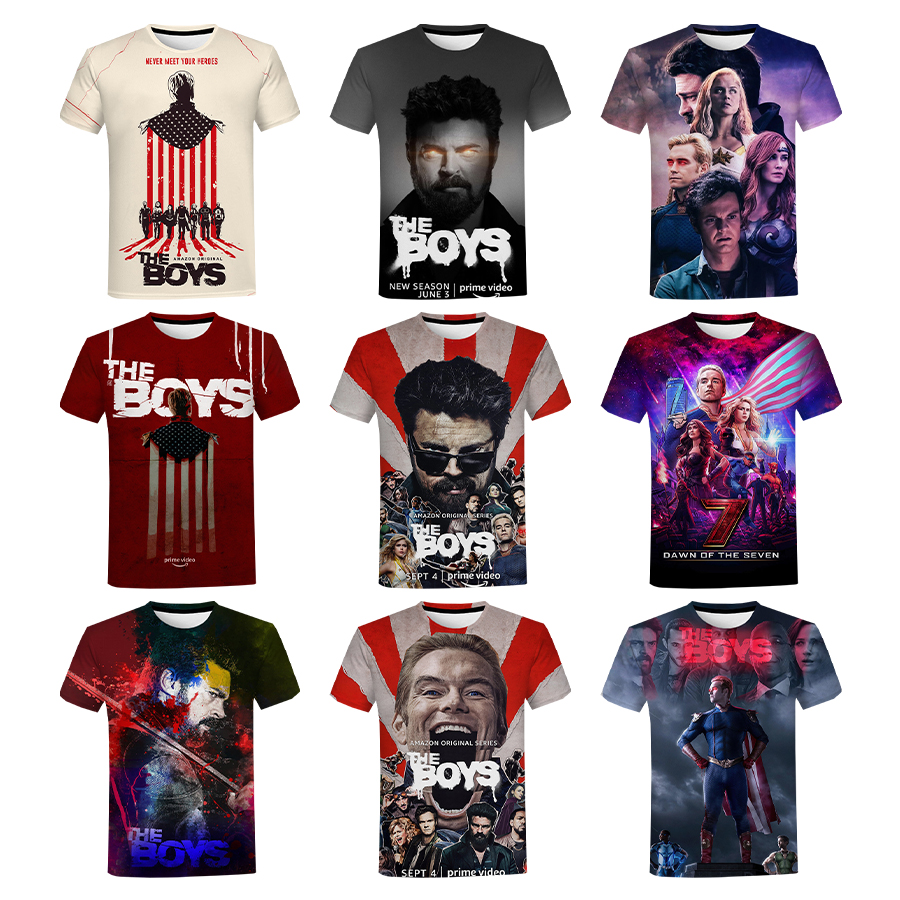 2022 Summer Newest TV The Boys Season 3 3D Printed Shirt for Men Casual Short Sleeve 3D Printing Shirt From Men Funny Tee Tops
