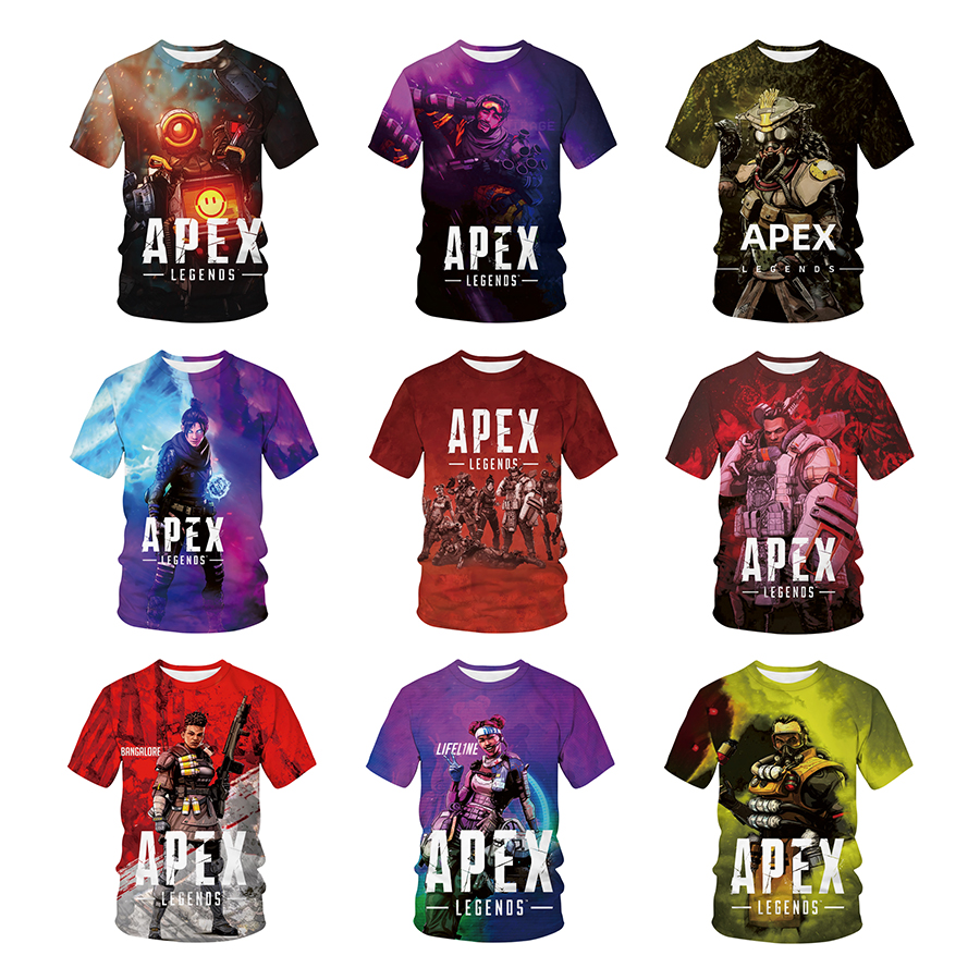 Game Apex Legends 3D Printed Shirt for Men Fashion Streetwear O-Neck 3D Printing Shirt From Men Hip Hop Tops Harajuku Clothing