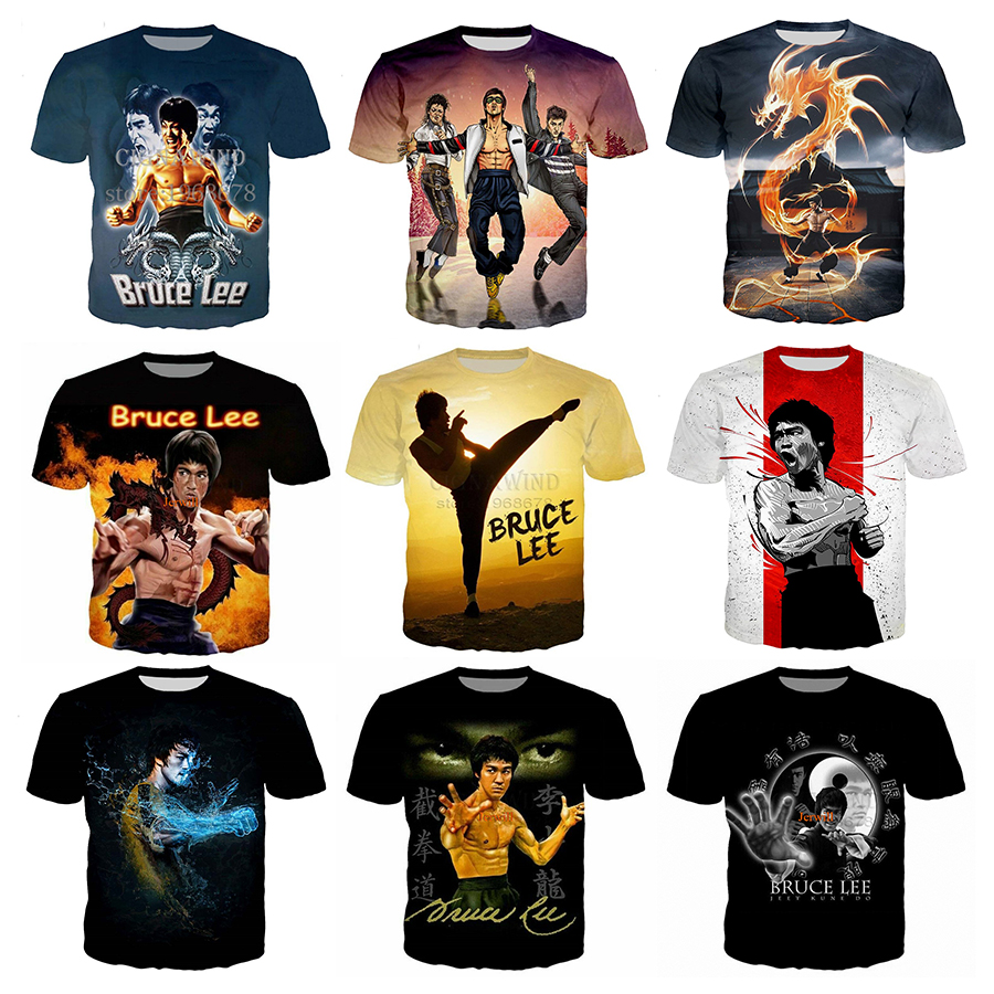 Bruce Lee Polo 3D Printed Shirts for Men Digital Printing Shirt man All Over Print T- shirts Custom tshirts Tops Clothing