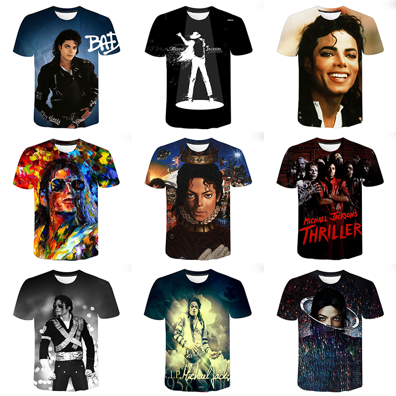 Michael Jackson 3D Printed Shirt for Men Fashion Hip Hop Streetwear Harajuku 3D Printing Shirt From Men Tee Shirts Cool Tops