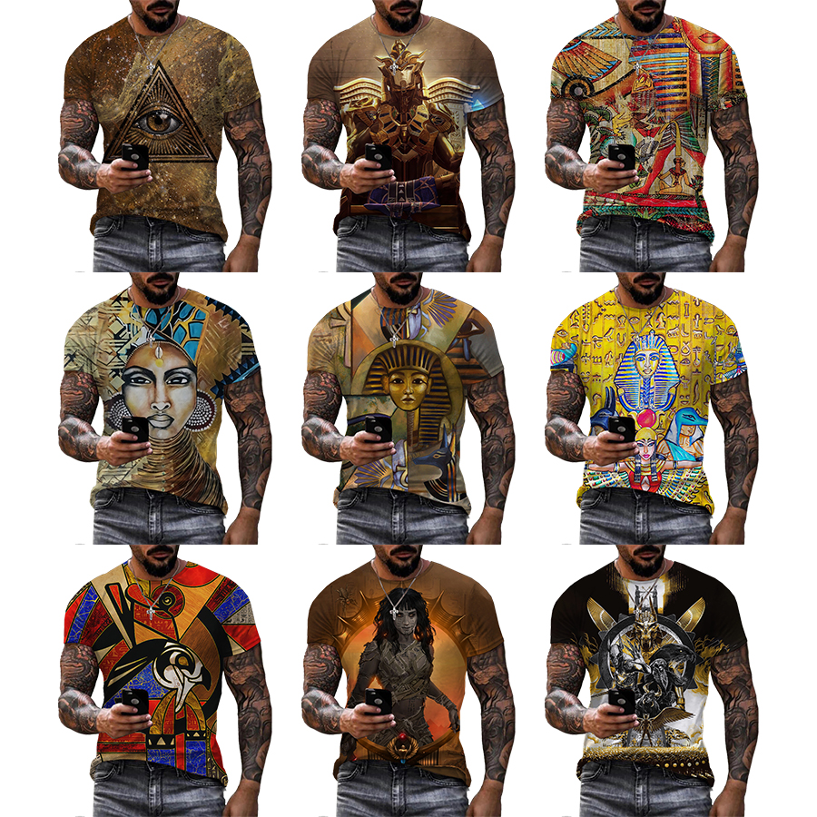 Ancient Egypt 3D Printed Shirt for Man New Digital Printing Shirt for Men's Custom Unisex All Over Print OEM and ODM T-shirts