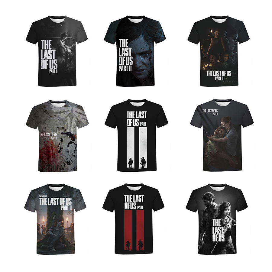 New Game The Last of Us Part 2 3D Printed Shirt for Men Summer 3D Printing Shirt From Men Short Oversized Tee Tops 2XS-4XL