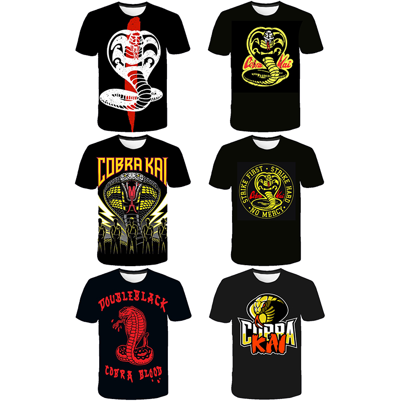 Cobra Kai 3D Printed Shirt For Men Oversized Tees Digital Printing tshirt Graphics Tops All Over Print Custom T shirt Clothing