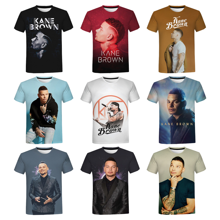 2022 Kane Brown 3D Printed Shirt for Men Hot American Rapper 3D Digital Printing tshirt All Over Print Hip Hop Clothing T shirt