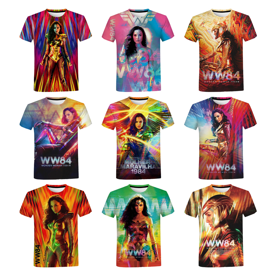 2022 Hot Movies Wonder Woman 3D Printed T Shirt For Men's Casual O-neck Male T-shirt From Men Short Sleeve Printing T Shirts