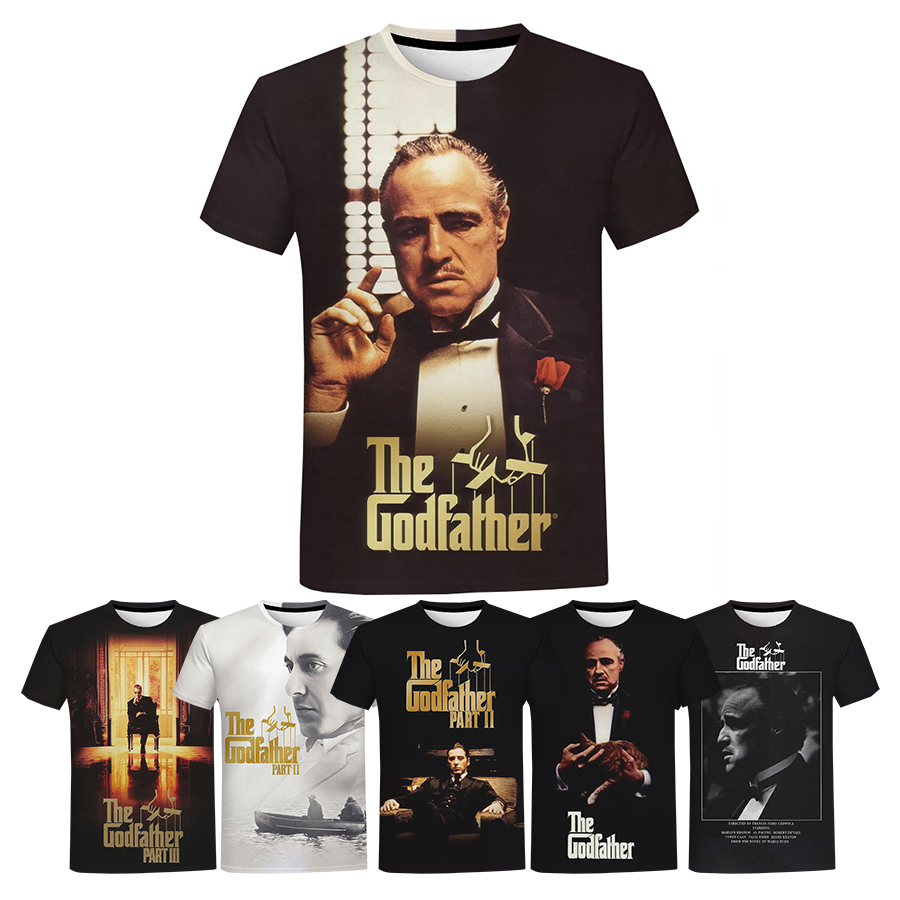 The Godfather 3D Printed Shirt for Men 2022 Hot Movie 3D Printing Shirt From Men Summer Fashion Casual Short Sleeve Tops