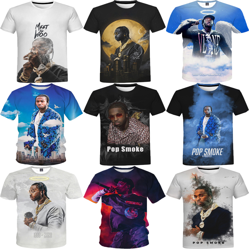 POP SMOKE T Shirt For men Rapper 3D Printed Streetwear Men Women Short Sleeve Oversized T Shirt From men Hip Hop Tees Tops