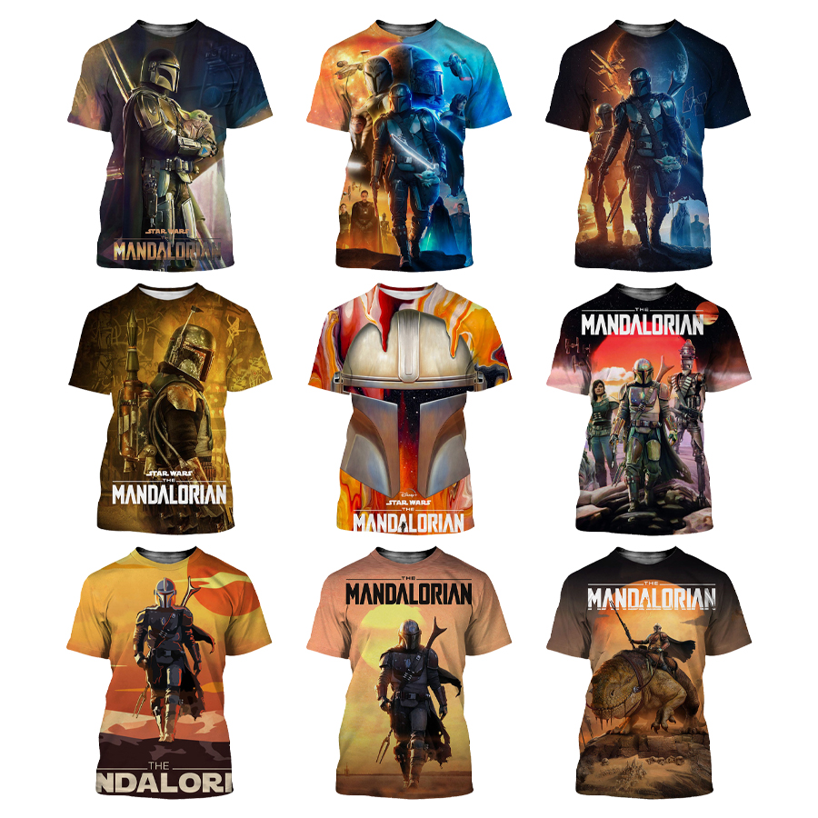 The Mandaloria 3D Printed T-Shirt for Men Hot American Movies 3D Digital Printing tshirt All Over Print Hip Hop Clothing T shirt